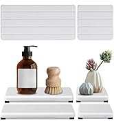 4PCS Stone Drying Tray for Bathroom Sink and Kitchen Counter, Fast Drying Diatomite Stone Sink Tr...