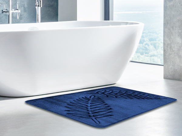 Navy Blue Bathroom Rugs