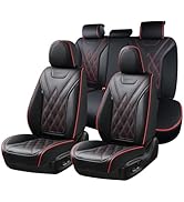 Coverado Car Seat Covers Full Set, Seat Covers for Cars, Waterproof Leather Automotive Seat Cover...