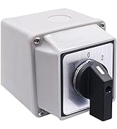 Taiss Changeover Switch 3 Position Selector Switch Box 8 Terminals 20A 550V Universal Latching Ro...