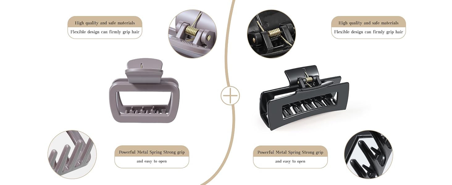 Flexible hair clips