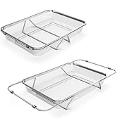 Extendable Dish Rack with Feet, Vegetable Colander Basket, Stainless Steel Dish or Silverware Dry...