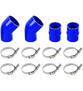 FGJQEFG Heavy Duty Silicone Intercooler Boot Kit Compatible with Dodge 1994-2002 Ram Pickup 5.9L ...