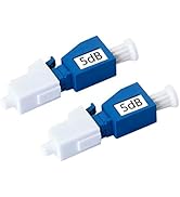LC/UPC Singlemode Fiber Optic Attenuator 5dB, 2 Pack, Male/Female, in-Line Attenuator, Single-mod...