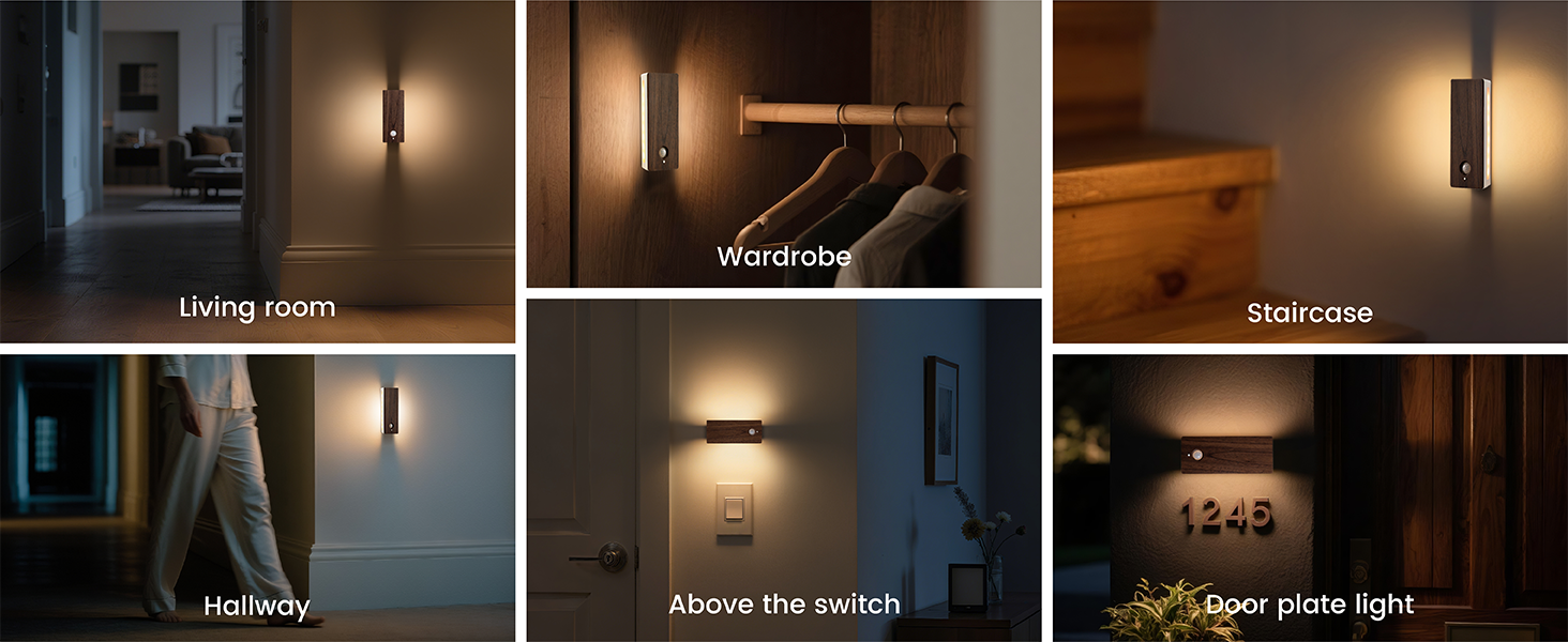 Motion Sensor Night Light, for Wardrobe, Living room, Staircase, Hallway, Above the switch