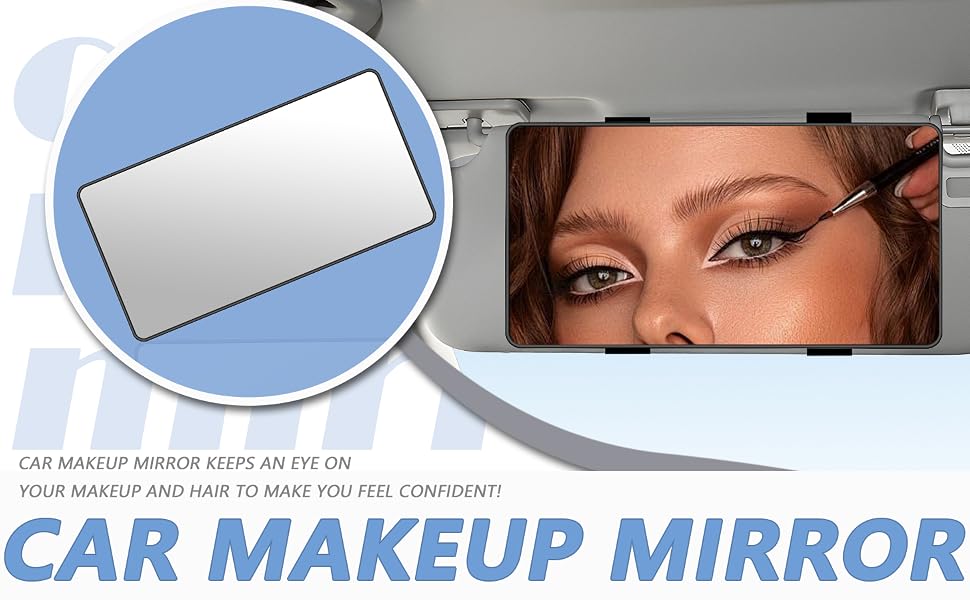 CAR MAKEUP MIRROR KEEPS AN EYE ON YOUR MAKEUP AND HAIR TO MAKE YOU FEEL CONFIDENT!