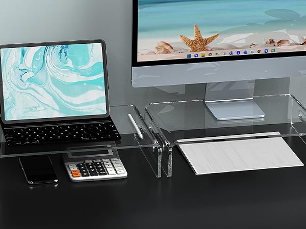 acrylic monitor stand