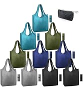 BeeGreen DIY Reusable Grocery Bags Bulk 10 Pack, Reusable Shopping Bags X-Large 50LBS, Machine Wa...