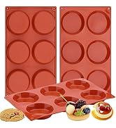 Ocmoiy Silicone Muffin Top Pans/Egg Molds for Baking Non-Stick 3" Round Silicone Mold for Muffins...