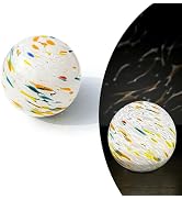 Lily's Home Gazing Ball - 7.68" Glass Globe with Solar Powered Lights - Outdoor Solar Lights for ...