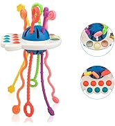 Yrissmiss Baby Sensory Toys Montessori Pull String Toys, Food Grade TPE Travel Toys for Babies, A...