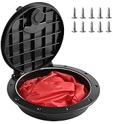 Anndason 8'' Black Deck Plate Kit Deck Hatch with Storage Bag for Fishing Kayak Boating