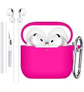 Charlam Compatible with AirPods 4 Case(2024), Soft Silicone Protective Cover for Apple AirPods 4,...