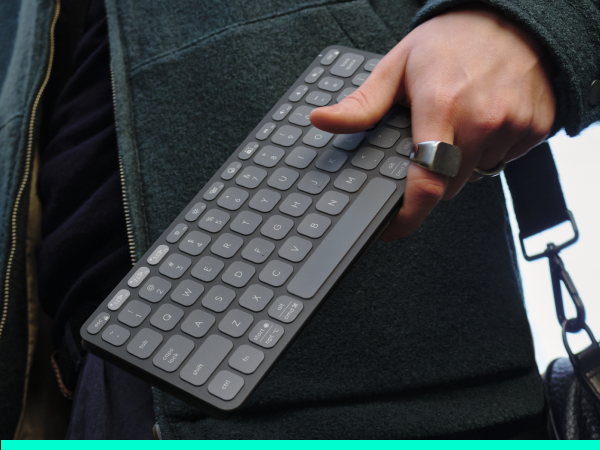 Keys-To-Go 2 Portable Bluetooth Slim Keyboard for Tablet With Built-in Cover