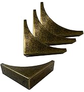 Sutfmwe Metal Corner Protector 4 Pcs - Decorative Corner Brackets for Furniture, Wood Box, Desks,...