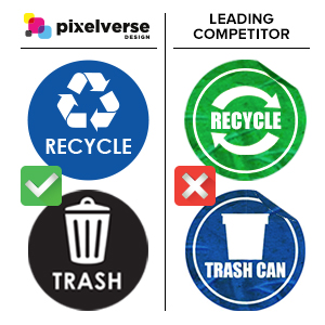 Trash Recycle Stickers