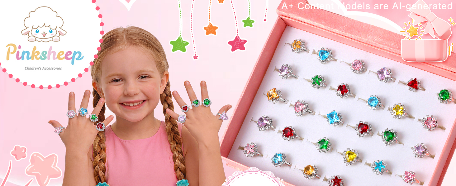 toddler crystal jewelry ring gift