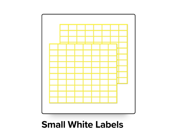 Small White Labels