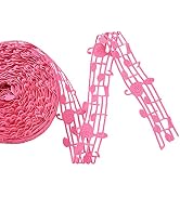 Pandahall 20 Yard Polyester Hollow Grosgrain Ribbon 1-1/8" Hot Pink Cut Out Musical Note Pattern ...