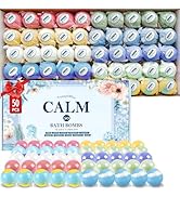 TranquilBliss Bath Bombs Set 50 PCS with 10 Rich Scents, Bath Bombs for Women, Natural Bubble Bom...