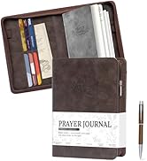 Ospelelf Daily Bible Prayer Journal for Men, Zippered Leather Scripture Study Notebook Religious ...