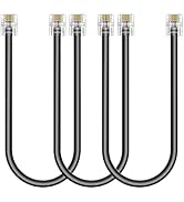 Ubramac 3Pack Phone Cord Phone Telephone Extension Cord 1ft Cable Line with Standard RJ11 6P4C Pl...
