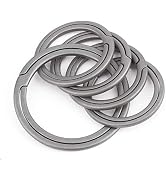 TISUR Titanium Key Rings for Keychains, Quick Release Side Pushing Key Organizer Kit, Wisely Grou...