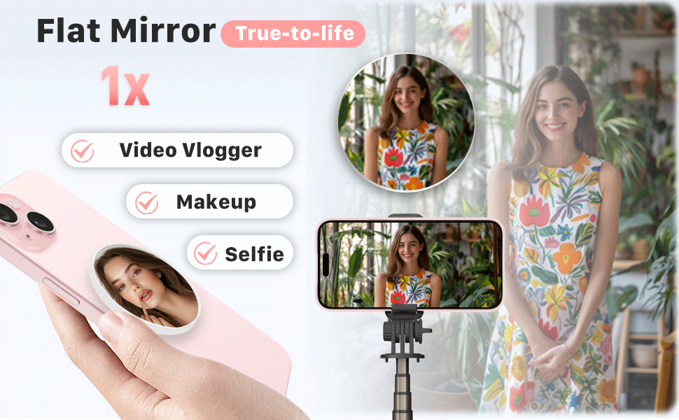 Perfect for precise makeup application and clear selfies.