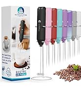 Powerful Milk Frother Handheld Foam Maker, Mini Whisk Drink Mixer for Coffee, Cappuccino, Latte, ...