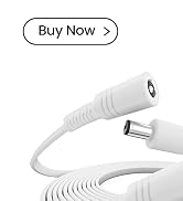 Itramax 12V DC Extension Cable 20ft 2Pack,Flat 5.5mm x 2.1mm 22 AWG Power Supply Extended Cord,55...