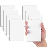 Note Pads 3x5 In, 8 Pack Blank Notepad, White Scratch Pads for Writing, 50 Sheets Per Memo Pad fo...