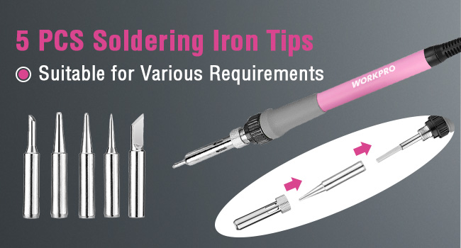 5 pcs soldering iron tips
