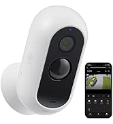 Merkury Innovations Smart Wireless Indoor/Outdoor WiFi Security Camera, Rechargeable Battery, 108...