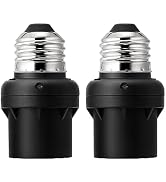 DEWENWILS Light Sensor Socket, E26 E27 Dusk to Dawn Sensor Socket, Light Bulb Socket for Light Fi...