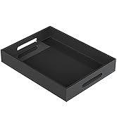 KOTEMON Acrylic Serving Tray with Handles-16x12x2.36Inch-Decorative Tray Letter Tray Organizer fo...