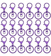 30Pcs Lobster Claw Clasps Keychain for Jewelry Making,Metal Lobster Clasp Swivel Trigger Clips wi...