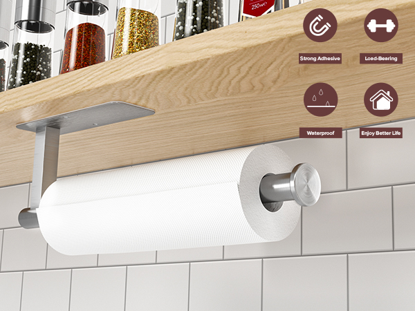 paper towel holder under cabinet