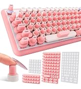 91PCS Long Nails Keyboard Stickers, Self-Adhesive Nail Art Keyboard Bubbles | Pink, Heart-Shaped ...
