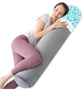 1 MIDDLE ONE Body Pillow, Memory Foam Round Body Pillows for Adults, Firm Long Bolster Pillow for...