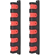 Axlksia Fishing Rod Holder Wall Mount, 1 Pair Fishing Pole Holders for Garage, Boats, 6 Fishing R...