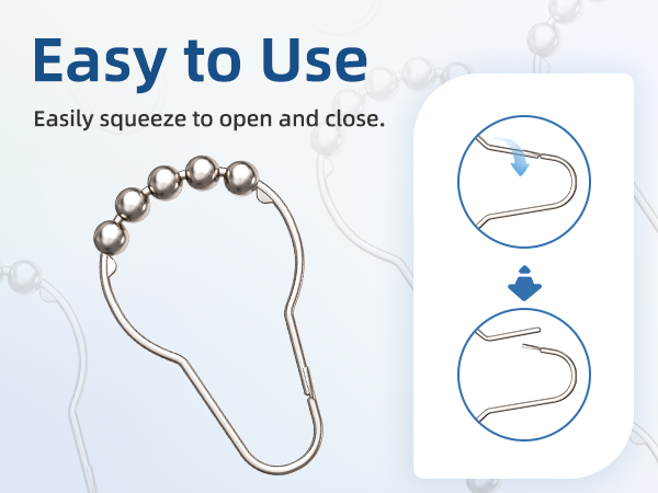 Nickel shower hooks