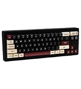 GEKUCAP 160 Keys Rome Theme Keycap PBT Double Shot Keycap Set, Black and Brownish Yellow Custom K...