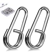 FishTrip Oval Split Rings Fishing - 50pcs Fishing Power Clips Snaps Quick Change for Lures Stainl...