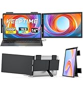 KEEPTIME Laptop Screen Extender, 14" 1080P IPS Laptop Monitor Extender for 14"-16" Laptops, with ...