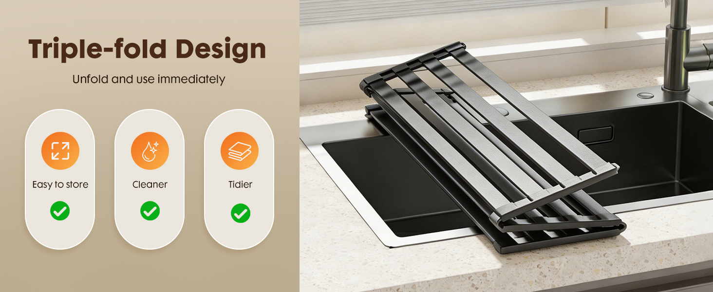 over sink dish drying rack cover for counter space kitchen roll up foldable mat drainer silicone