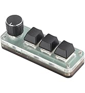 Heayzoki 3 Key Macro Pad, RGB Backlight OSU Keypad Mini Programmable Keypad, Multifunctional Shor...