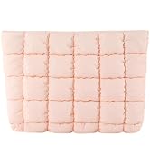 HICARRY Puffy Quilted Makeup Bag Cosmetic Bags Travel Cute Puffer Solid Toiletry Organizer Pouch ...