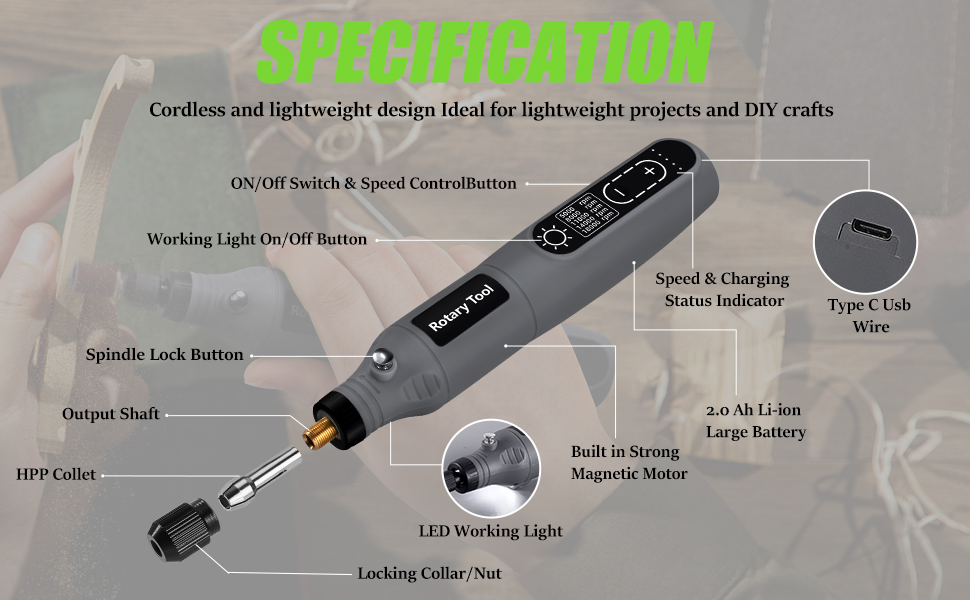 3.7V Cordless Rotary Tool