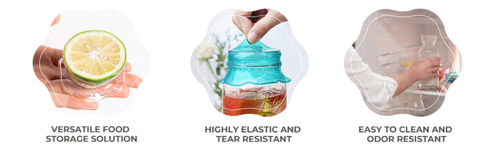 silicone lids food covers storage bowl reusable stretch containers container microwave