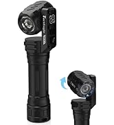 TactEagle Rechargeable Flashlight 1400 Lumen, Dual Light Source (6500K High Lumen + 5000K CRI=95)...